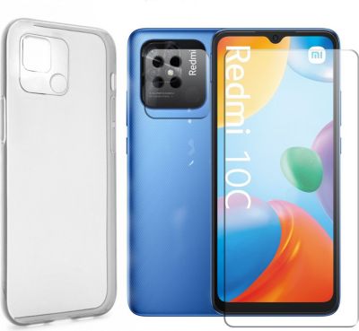 Protège écran VISIODIRECT 2 Verre pour Xiaomi Redmi 10C + Coque