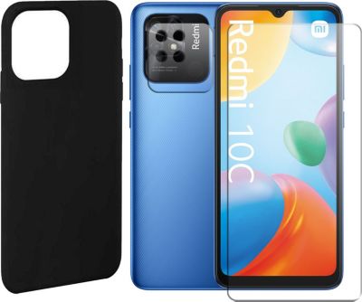 Protège écran VISIODIRECT 2 Verre pour Xiaomi Redmi 10C+Coque Noir Protège écran VISIODIRECT 2 Verre pour Xiaomi Redmi 10C+Coque Noir