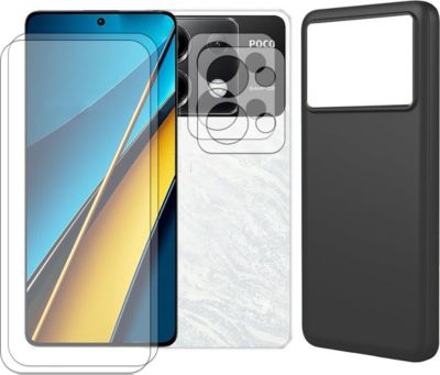 Protège écran VISIODIRECT 2Verre pour Xiaomi Poco X6 5G+Coque Noir Protège écran VISIODIRECT 2Verre pour Xiaomi Poco X6 5G+Coque Noir