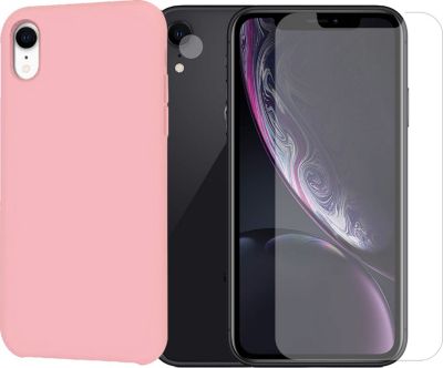 Protège écran VISIODIRECT 2 Verre Trempé pour iPhone XR+Coque Rose Protège écran VISIODIRECT 2 Verre Trempé pour iPhone XR+Coque Rose