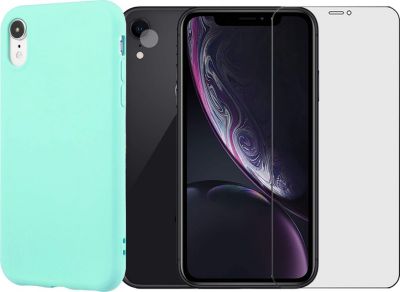 Protège écran VISIODIRECT 2 Verre pour iPhone XR + Coque Turquoise Protège écran VISIODIRECT 2 Verre pour iPhone XR + Coque Turquoise