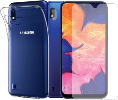Protège écran VISIODIRECT 2 Verre Trempé pour Samsung A10 + Coque