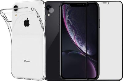 Protège écran VISIODIRECT 2Verre pour iPhone XR+Coque transparent
