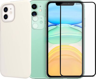 Protège écran VISIODIRECT 2 Verre Trempé pour iPhone 11 + Coque
