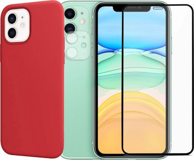 Protège écran VISIODIRECT 2 Verres pour iPhone 11 + Coque Rouge Protège écran VISIODIRECT 2 Verres pour iPhone 11 + Coque Rouge
