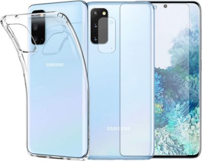 Protège écran VISIODIRECT Coque + 2 Verre Trempé pour Samsung S20