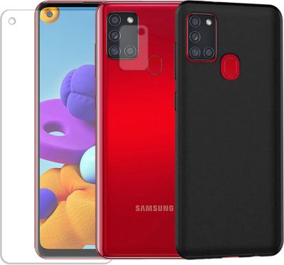 Protège écran VISIODIRECT 2 Verre pour Samsung A21S + Coque Noire