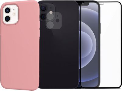 Protège écran VISIODIRECT 2 Verre pour iPhone 12+ Coque Rose Clair Protège écran VISIODIRECT 2 Verre pour iPhone 12+ Coque Rose Clair