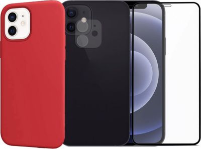Protège écran VISIODIRECT 2Verre Trempé pour iPhone 12+Coque Rouge