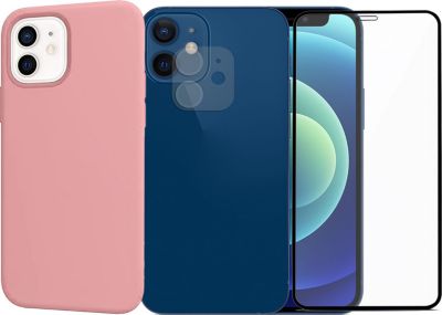 Protège écran VISIODIRECT 2 Verre pour iPhone 12 Mini + Coque Rose Protège écran VISIODIRECT 2 Verre pour iPhone 12 Mini + Coque Rose