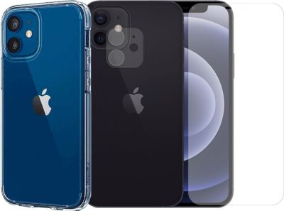 Protège écran VISIODIRECT 2Verre pour iPhone 12 +Coque transparent