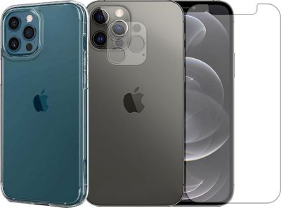 Protège écran VISIODIRECT 2 Verre Trempé pour iPhone 12 Pro +Coque