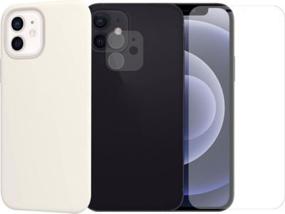 Protège écran VISIODIRECT 2 Verres pour iPhone 12 + Coque Blanche