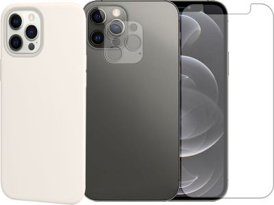 Protège écran VISIODIRECT 2 Verre pour iPhone 12 Pro + Coque Blanc