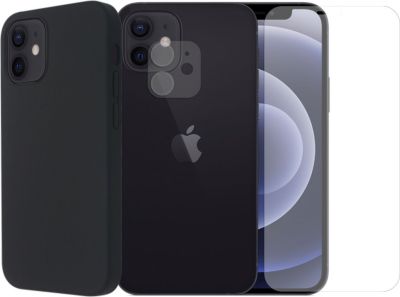 Protège écran VISIODIRECT 2 Verre pour iPhone 12 Pro + Coque Noire