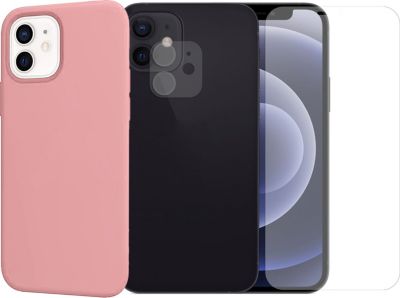 Protège écran VISIODIRECT 2 Verres pour iPhone 12+Coque Rose Clair Protège écran VISIODIRECT 2 Verres pour iPhone 12+Coque Rose Clair