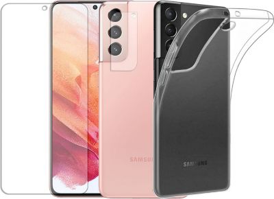 Protège écran VISIODIRECT 2 Verre Trempé pour Samsung S21 + Coque