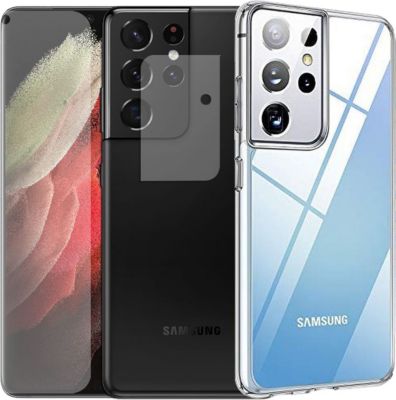 Protège écran VISIODIRECT 2 Verre pour Samsung S21 Ultra + Coque