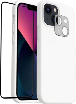 Protège écran VISIODIRECT 2 Verre pour iPhone 13 Mini+Coque Blanc