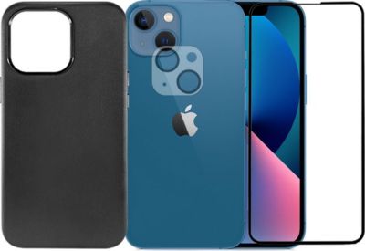 Protège écran VISIODIRECT 2Verre Trempé pour iPhone 13+Coque Noir