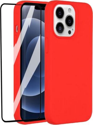 Protège écran VISIODIRECT Verre+Coque Rouge pour iPhone 13 Pro Max