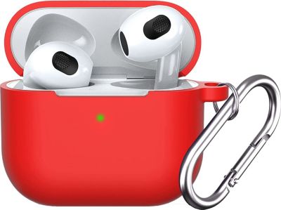 Coque VISIODIRECT Coque silicone Rouge pour Airpod 3