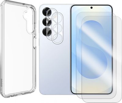 Protège écran VISIODIRECT 2 Verre Trempé pour Samsung S25 5G+Coque