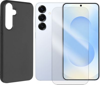 Protège écran VISIODIRECT Verre + Coque Noir pour Samsung S25 5G