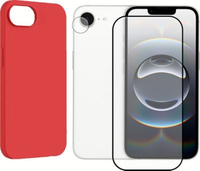 Coque VISIODIRECT 2Verre trempé pour iPhone 16E+CoqueRouge Coque VISIODIRECT 2Verre trempé pour iPhone 16E+CoqueRouge