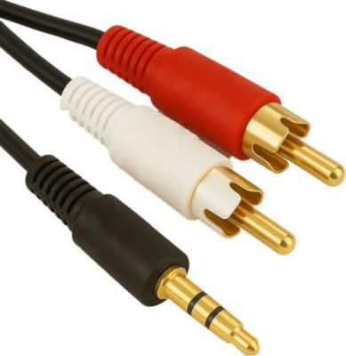 Jack 3,5 / RCA VISIODIRECT Câble 3,5mm Jack vers 2 RCA 2m Noir