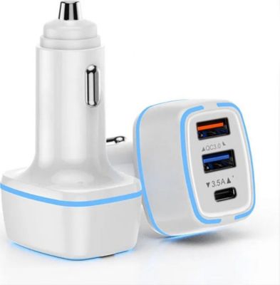 VISIODIRECT Chargeur voiture allume-cigare 35W Blanc