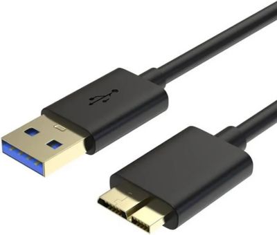 Câble micro USB VISIODIRECT Câble USB 3.0 mâle A vers Micro B – Noir