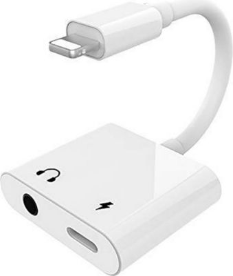 Adaptateur Jack VISIODIRECT Double adaptateur Lightning + prise jack