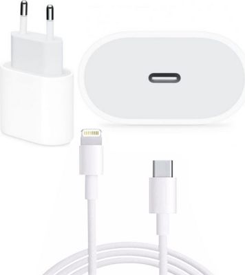 Adaptateur Lightning/USB VISIODIRECT ChargeurUSB-C 20W + Câble Lightning