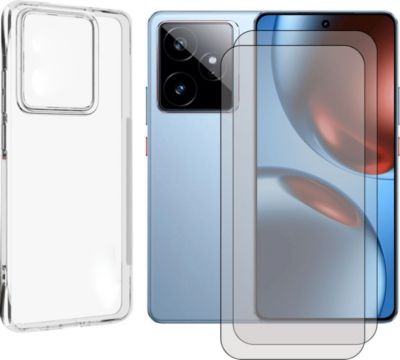 Protège écran VISIODIRECT 2 Verre pour Realme GT 7/GT 7T + Coque