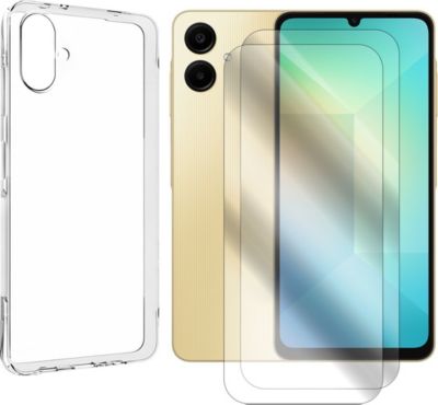 Protège écran VISIODIRECT 2Verre trempé pour Samsung A06 4G +Coque