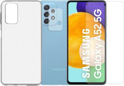 Protège écran VISIODIRECT 2Verre pour Samsung A52 / A52S 5G +Coque