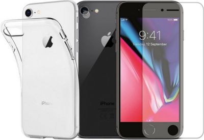 Protège écran VISIODIRECT 2 Verre pour Iphone 7 / 8/ SE 2020+Coque