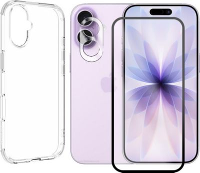 Protège écran VISIODIRECT Verre Trempé pour Iphone 17 6.3" + Coque