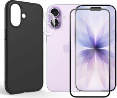 Protège écran VISIODIRECT Verre Trempé pour Iphone 17 + Coque Noir