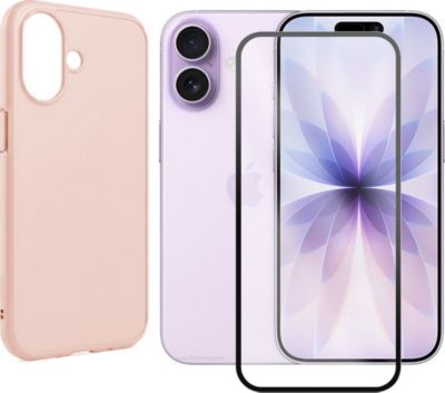 Protège écran VISIODIRECT Verre trempé+ Coque Rose  pour Iphone 17
