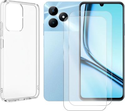 Protège écran VISIODIRECT 2 Verre pour Realme Note 50 4G + Coque