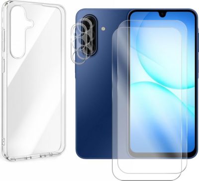 Protège écran VISIODIRECT 2 Verre pour Samsung Galaxy A17 + Coque