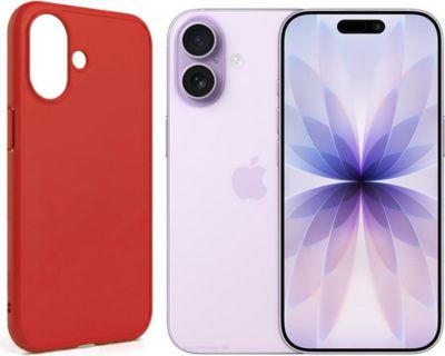 Coque VISIODIRECT Coque Silicone Rouge pour Iphone 17 6.3"