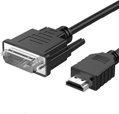 Câble HDMI VISIODIRECT HDMI 19 broches A vers DVI-D 24+1 mâle