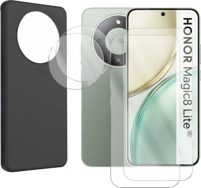 Protège écran VISIODIRECT 2 Verre pour Honor Magic8 Lite 5G +Coque