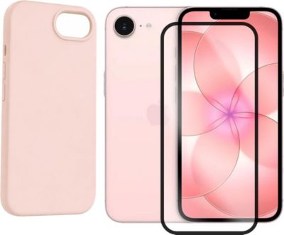 Protège écran VISIODIRECT Verre trempé+ Coque Rose pour iPhone 17e