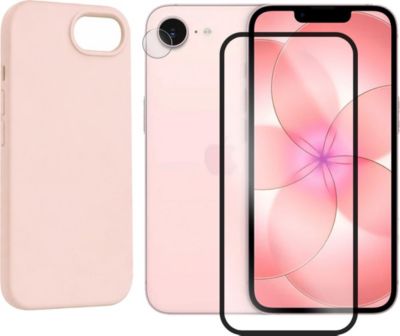 Protège écran VISIODIRECT Verre pour iPhone 17e 6.1"+ Coque Rose