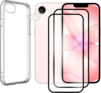 Protège écran VISIODIRECT 2 Verre Trempé pour iPhone 17e + Coque