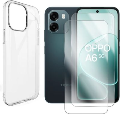 Protège écran VISIODIRECT 2Verre pour Oppo A6 5G 6.75" + Coque